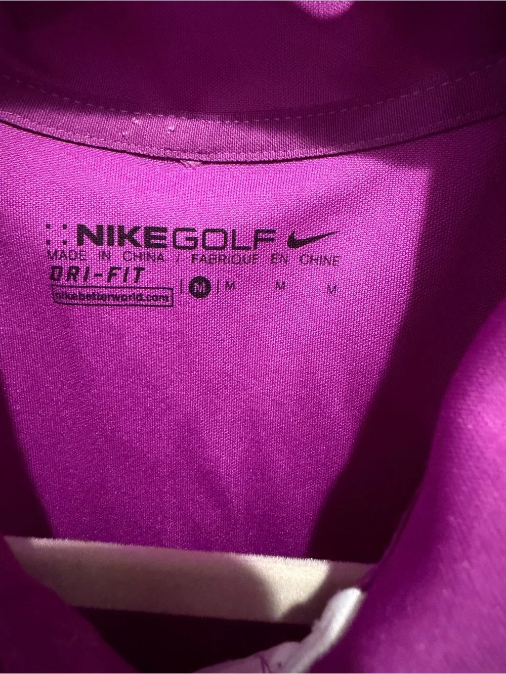 Nike Golf Purple Sleeveless Polo Tank with White Trim size M